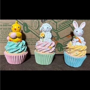 Easter Cupcake Figurines Set